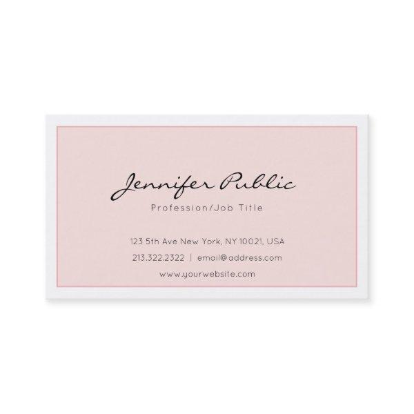 Elegant Pink Minimalist Plain Trendy Professional