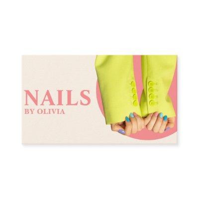 Elegant Pink Neutral Boho Chic Modern Nail Tech