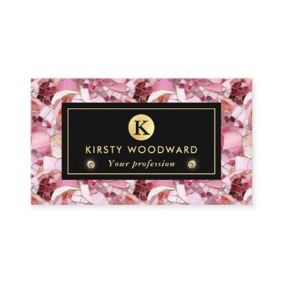Elegant Pink Rose Mosaic Pattern