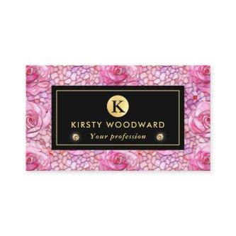 Elegant Pink Rose Mosaic Pattern