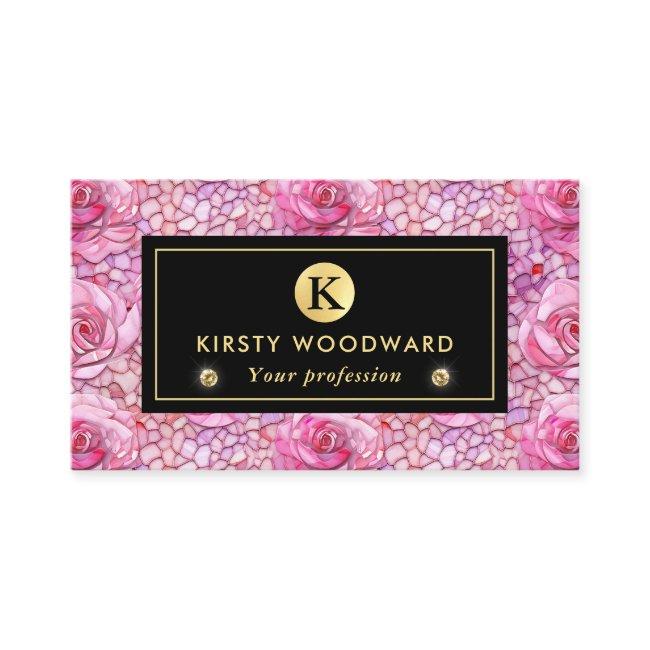 Elegant Pink Rose Mosaic Pattern