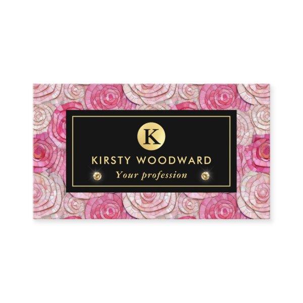 Elegant Pink Rose Mosaic Pattern