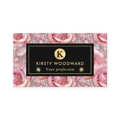 Elegant Pink Rose Mosaic Pattern
