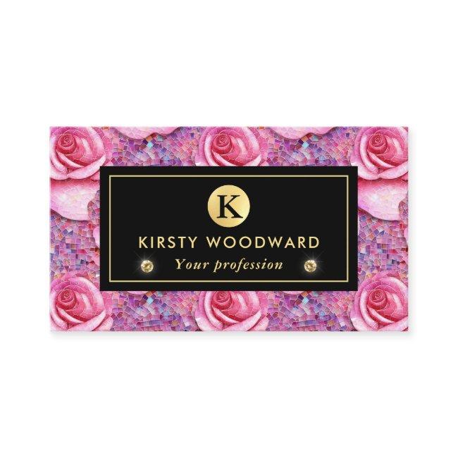 Elegant Pink Rose Mosaic Pattern