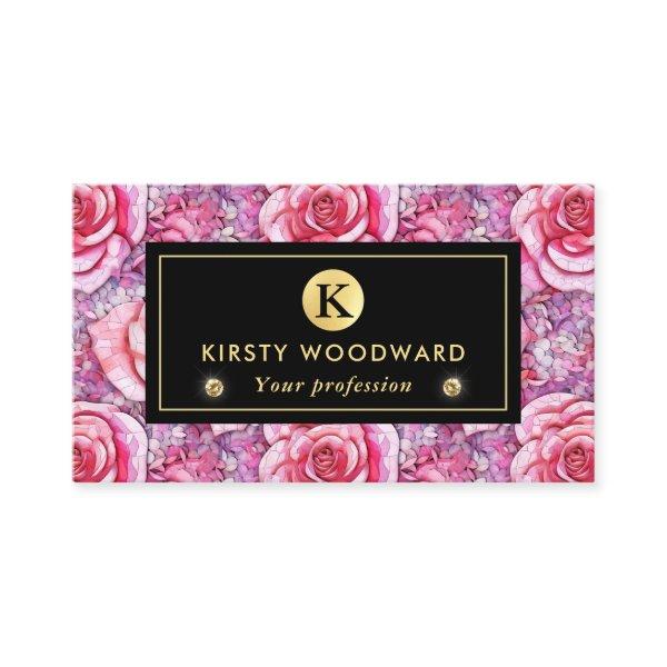 Elegant Pink Rose Mosaic Pattern