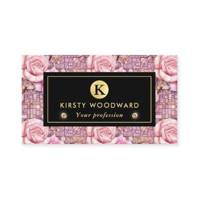 Elegant Pink Rose Mosaic Pattern
