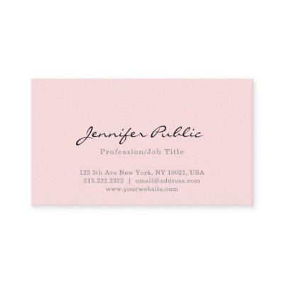 Elegant Pink Simple Professional Modern Plain