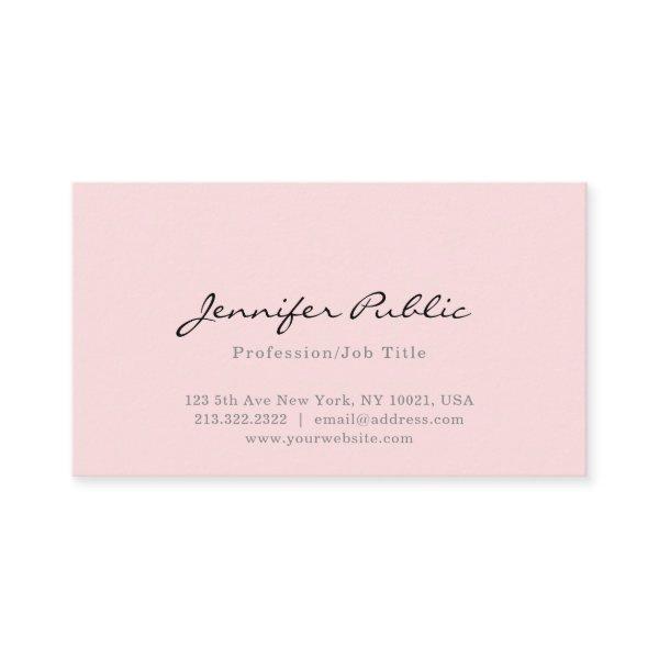 Elegant Pink Simple Professional Modern Plain