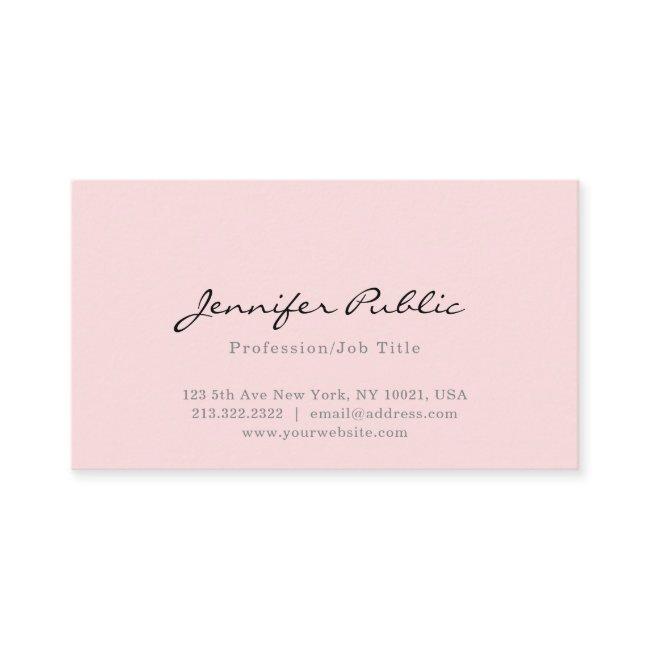 Elegant Pink Simple Professional Modern Plain
