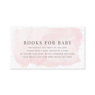 Elegant Pink Watercolor Baby Shower Book Request