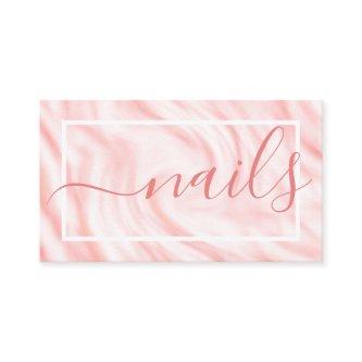 Elegant Pink White Calligraphy Name Signature Chic