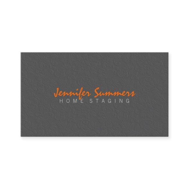 Elegant Plain Gray Vintage Floral Damasks