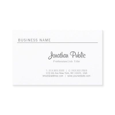 Elegant Plain Minimalistic Sleek Professional Luxe