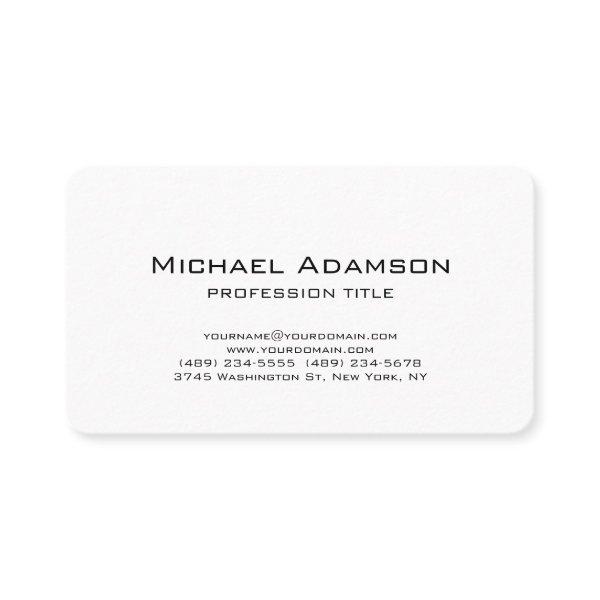 Elegant Plain Simple Black White Minimalist