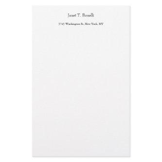 Elegant Plain Simple Professional Stationery
