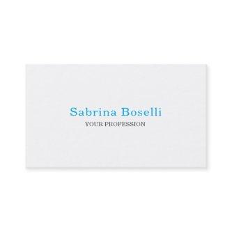 Elegant Plain Simple Sky Blue White Minimalist