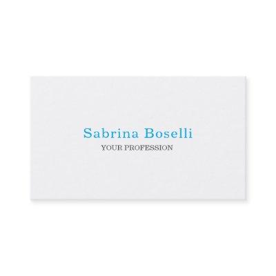 Elegant Plain Simple Sky Blue White Minimalist