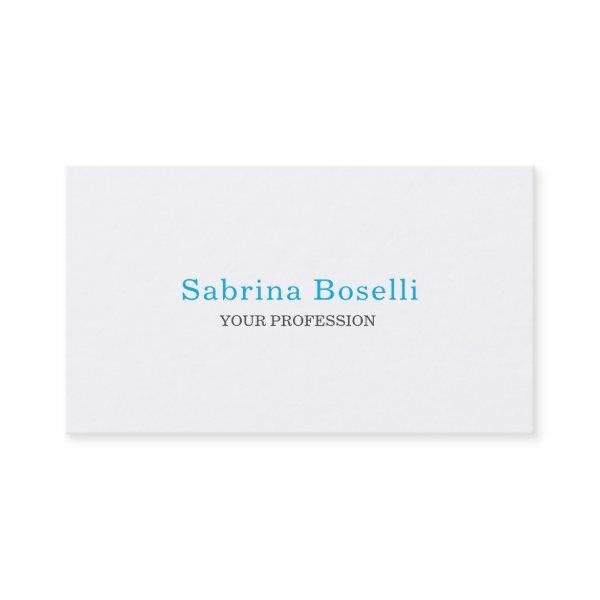 Elegant Plain Simple Sky Blue White Minimalist