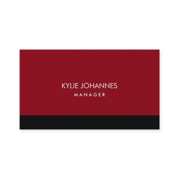 Elegant Plain Stylish Red Black Color Professional