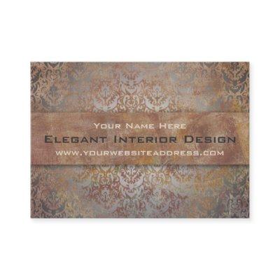 Elegant Pompeii Damask Shimmer Red and Gold