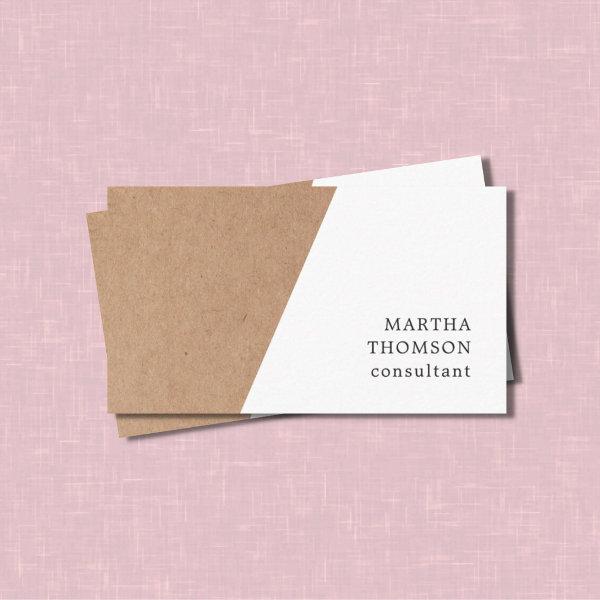 Elegant Printed Kraft White Geometric Consultant