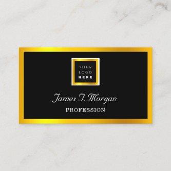 Elegant Professional Framed Logo Black VIP Gold