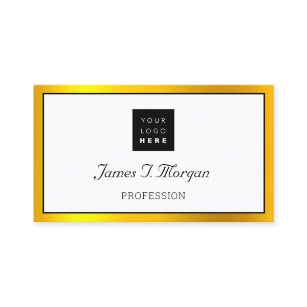 Elegant Professional Framed Logo Black White Gold