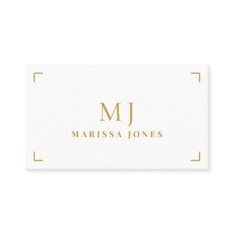 Elegant Professional Minimalist Gold Monogram