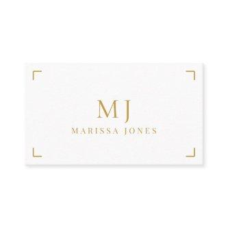 Elegant Professional Minimalist Gold Monogram