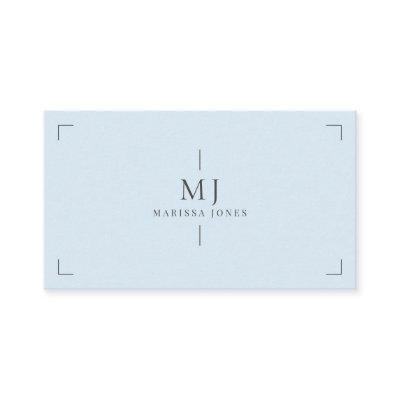 Elegant Professional Minimalist Monogram Blue