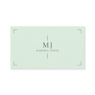 Elegant Professional Minimalist Monogram Green