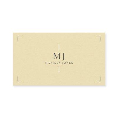 Elegant Professional Minimalist Monogram Straw