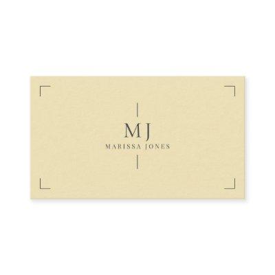 Elegant Professional Minimalist Monogram Straw