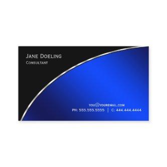 Elegant Professional Modern Black  Bright Blue