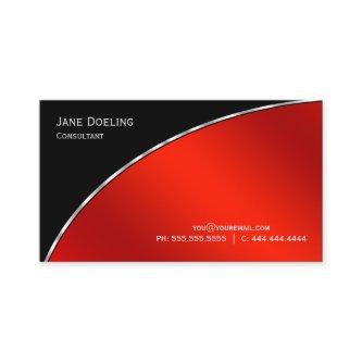 Elegant Professional Modern Black  Bright Crimson