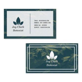 Elegant Professional Modern Botanist Green & White
