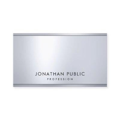 Elegant Professional Modern Silver Metallic Look