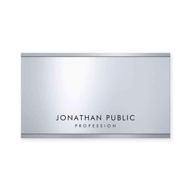 Elegant Professional Modern Silver Metallic Look