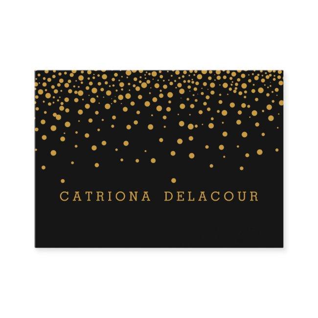 Elegant Professional Plain Modern Black Gold Foil