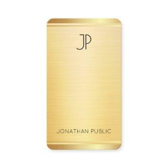Elegant Professional Template Faux Gold Vertical