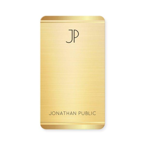 Elegant Professional Template Faux Gold Vertical