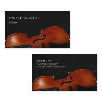 Elegant Professional Violist Modern Black & White