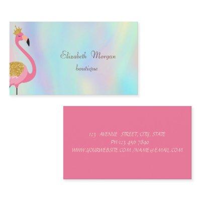 Elegant Proffesional Pink Flamingo Holographic