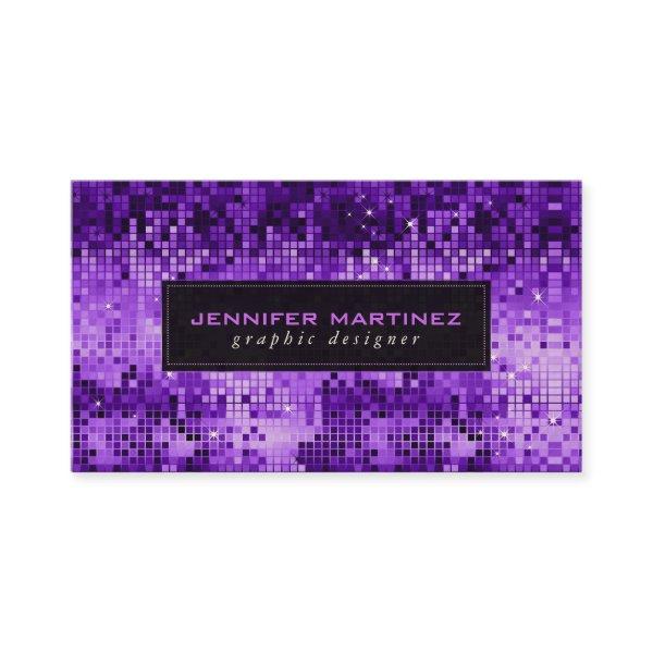 Elegant Purple Disco Ball Glitter & Sparkles