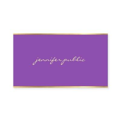 Elegant Purple Gold Hand Script Artistic Elite