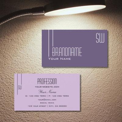 Elegant Purple Lilac with Monogram Professional