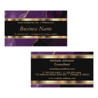 Elegant Purple Marble and Gold