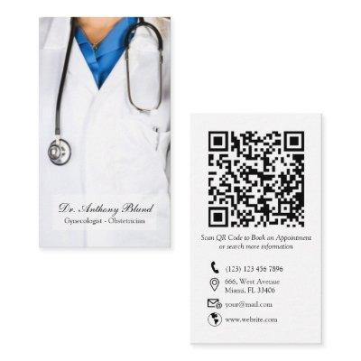 Elegant QR code OBGYN Obstetrician Gynecologist Bu