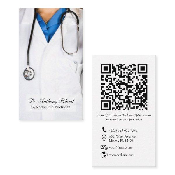 Elegant QR code OBGYN Obstetrician Gynecologist Bu