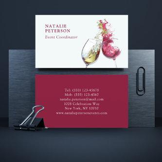 Elegant Red and White Wine Dance Event Coordinator